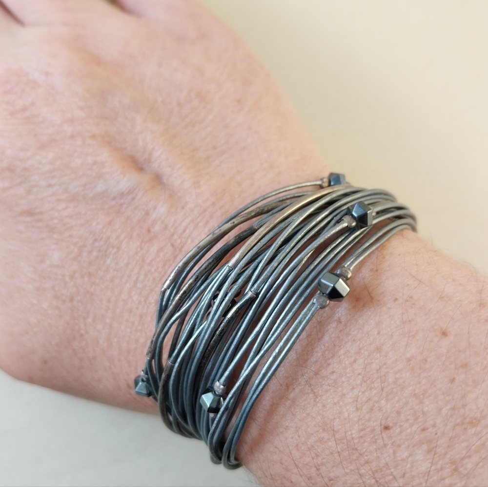 Silpada Sterling Silver Multi-Strand Bracelet with Black Accents - Picture 3 of 16